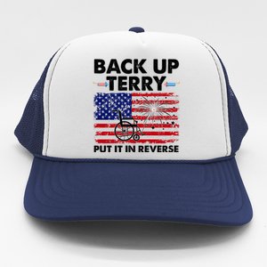 Fourth 4th Of July Back Up Terry Put It In Reverse USA Flag Trucker Hat