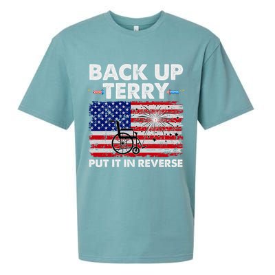 Fourth 4th Of July Back Up Terry Put It In Reverse USA Flag Sueded Cloud Jersey T-Shirt