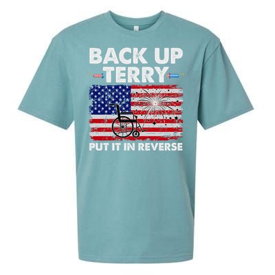 Fourth 4th Of July Back Up Terry Put It In Reverse USA Flag Sueded Cloud Jersey T-Shirt