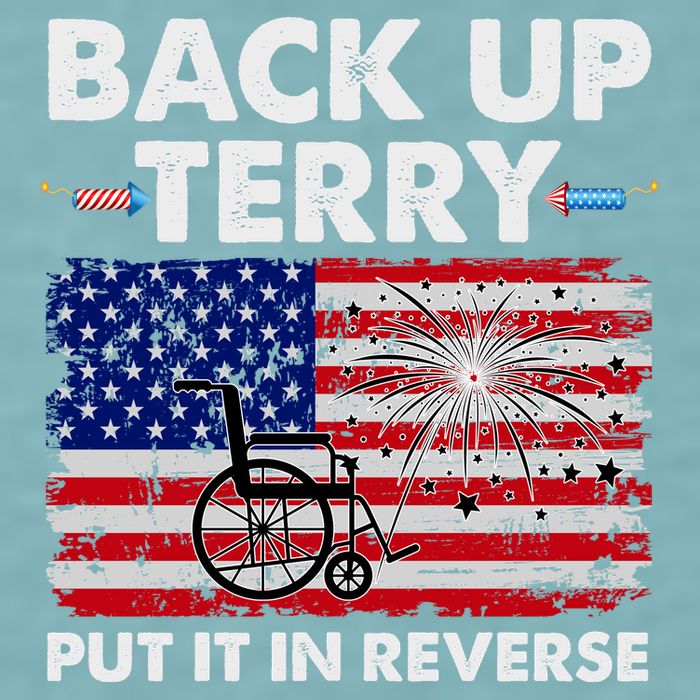 Fourth 4th Of July Back Up Terry Put It In Reverse USA Flag Sueded Cloud Jersey T-Shirt
