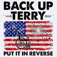 Fourth 4th Of July Back Up Terry Put It In Reverse USA Flag Garment-Dyed Sweatshirt