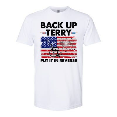 Fourth 4th Of July Back Up Terry Put It In Reverse USA Flag Softstyle CVC T-Shirt