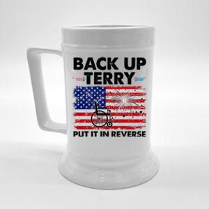 Fourth 4th Of July Back Up Terry Put It In Reverse USA Flag Beer Stein