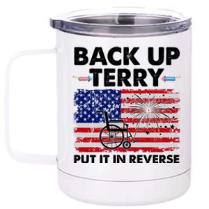 Fourth 4th Of July Back Up Terry Put It In Reverse USA Flag 12 oz Stainless Steel Tumbler Cup