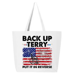 Fourth 4th Of July Back Up Terry Put It In Reverse USA Flag 25L Jumbo Tote