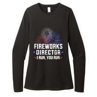 Funny 4th Of July Fireworks Director I Run You Run Womens CVC Long Sleeve Shirt