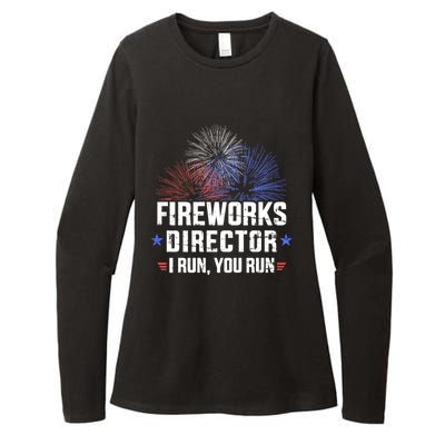 Funny 4th Of July Fireworks Director I Run You Run Womens CVC Long Sleeve Shirt