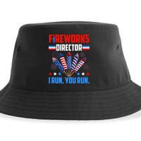 Funny 4th Of July Fireworks Director I Run You Run Sustainable Bucket Hat