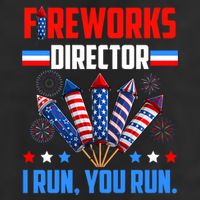 Funny 4th Of July Fireworks Director I Run You Run Beanie