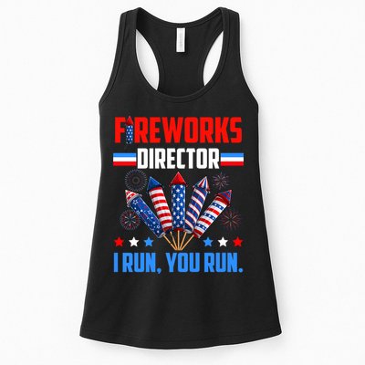 Funny 4th Of July Fireworks Director I Run You Run Womens Tank Top
