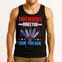 Funny 4th Of July Fireworks Director I Run You Run Tank Top
