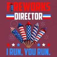 Funny 4th Of July Fireworks Director I Run You Run 16oz Travel Tumbler