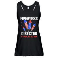 Funny 4th Of July Fireworks Director I Run You Run Ladies Essential Flowy Tank