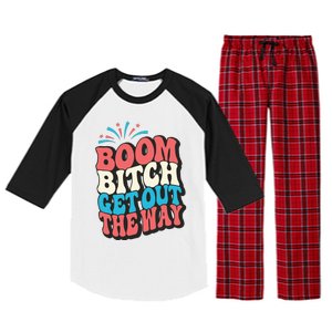 Fireworks 4th Of July Boom Bitch Get Out The Way Raglan Sleeve Pajama Set