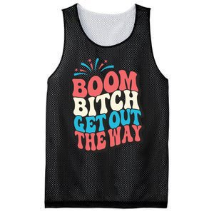 Fireworks 4th Of July Boom Bitch Get Out The Way Mesh Reversible Basketball Jersey Tank