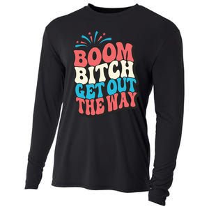 Fireworks 4th Of July Boom Bitch Get Out The Way Cooling Performance Long Sleeve Crew