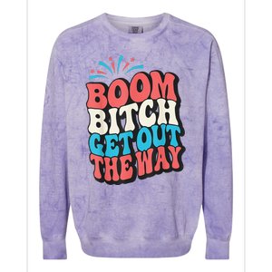 Fireworks 4th Of July Boom Bitch Get Out The Way Colorblast Crewneck Sweatshirt