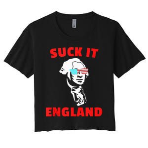 Funny 4th Of July For Men Women George Washington Women's Crop Top Tee