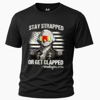 Funny 4th Of July Stay Strapped Get Clapped Washington Performance Shirt