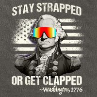 Funny 4th Of July Stay Strapped Get Clapped Washington Cotton Canvas Backpack