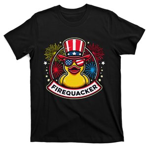 Firequacker 4th Of July Rubber Duck T-Shirt