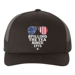 Funny 4th Of July Spilling The Tea Since 1773 American Flag Yupoong Adult 5-Panel Trucker Hat