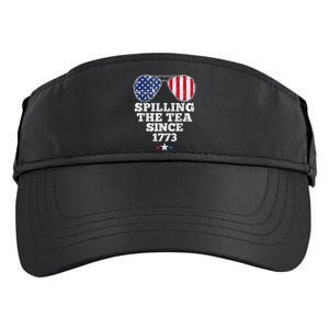 Funny 4th Of July Spilling The Tea Since 1773 American Flag Adult Drive Performance Visor