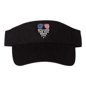 Funny 4th Of July Spilling The Tea Since 1773 American Flag Valucap Bio-Washed Visor