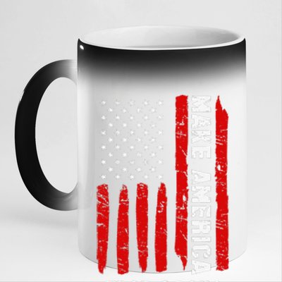 Forth 4th Of July Gift Funny Outfit Make America Trap Again 11oz Black Color Changing Mug