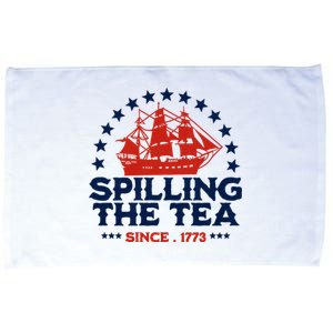 Funny 4th Of July Spilling The Tea Since 1773 Fourth Of July Microfiber Hand Towel