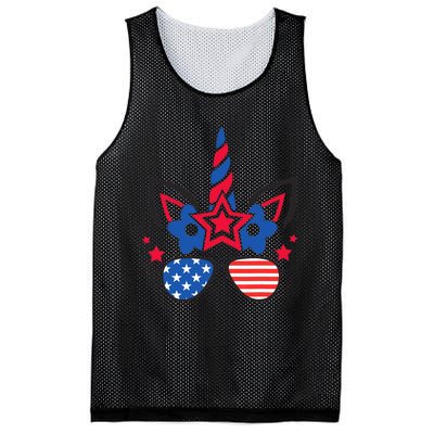 Funny 4th Of July Unicorn American Flag Patriotic Wo Girl Mesh Reversible Basketball Jersey Tank