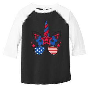 Funny 4th Of July Unicorn American Flag Patriotic Wo Girl Toddler Fine Jersey T-Shirt