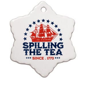 Funny 4th Of July Spilling The Tea Since 1773 Fourth Of July Ceramic Star Ornament