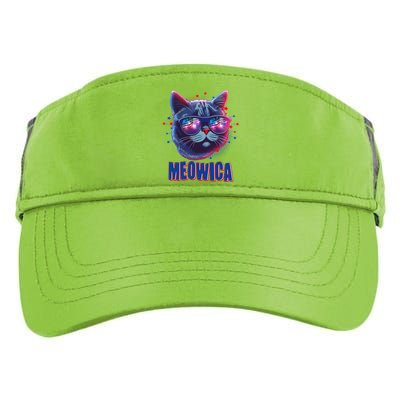 Funny 4th Of July Meowica Fireworks Cat Adult Drive Performance Visor