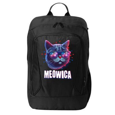 Funny 4th Of July Meowica Fireworks Cat City Backpack