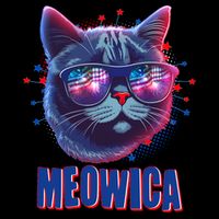 Funny 4th Of July Meowica Fireworks Cat 16oz Travel Tumbler
