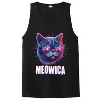 Funny 4th Of July Meowica Fireworks Cat PosiCharge Competitor Tank