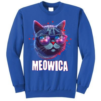 Funny 4th Of July Meowica Fireworks Cat Sweatshirt