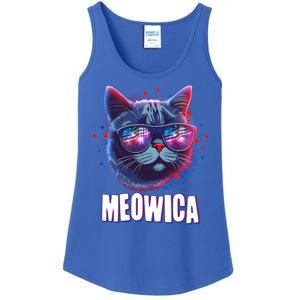 Funny 4th Of July Meowica Fireworks Cat Ladies Essential Tank