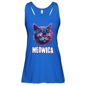 Funny 4th Of July Meowica Fireworks Cat Ladies Essential Flowy Tank