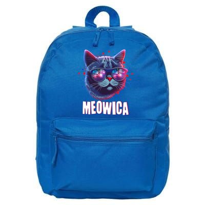 Funny 4th Of July Meowica Fireworks Cat 16 in Basic Backpack