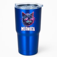 Funny 4th Of July Meowica Fireworks Cat Tumbler