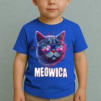 Funny 4th Of July Meowica Fireworks Cat Toddler T-Shirt