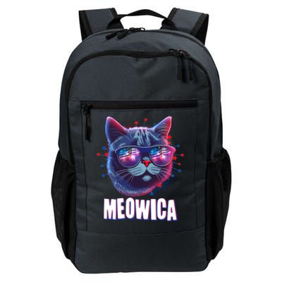 Funny 4th Of July Meowica Fireworks Cat Daily Commute Backpack