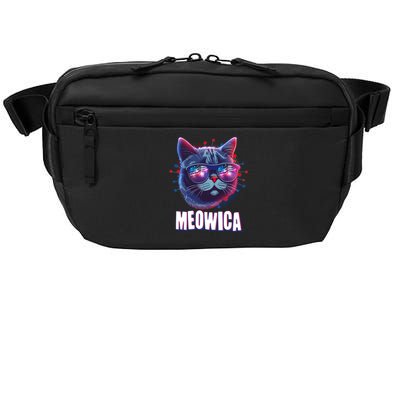 Funny 4th Of July Meowica Fireworks Cat Crossbody Pack