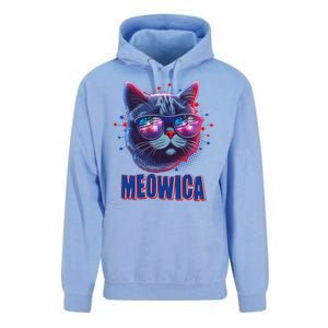 Funny 4th Of July Meowica Fireworks Cat Unisex Surf Hoodie