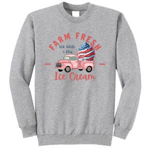 Fourth 4th Of July Matching Family Cute Farm Fresh Ice Cream Tall Sweatshirt