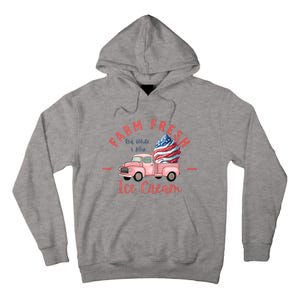 Fourth 4th Of July Matching Family Cute Farm Fresh Ice Cream Tall Hoodie