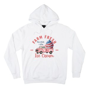 Fourth 4th Of July Matching Family Cute Farm Fresh Ice Cream Hoodie