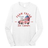 Fourth 4th Of July Matching Family Cute Farm Fresh Ice Cream Long Sleeve Shirt